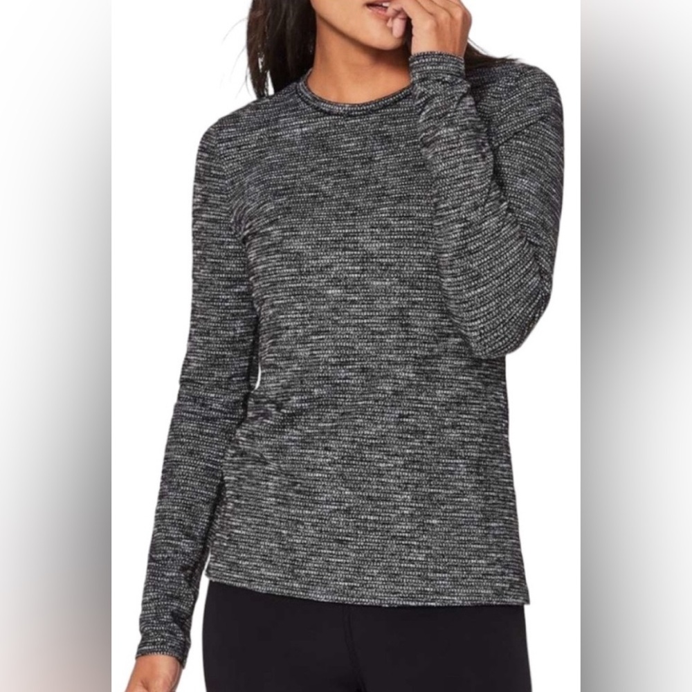 Lululemon Athletica Kitsilano Heathered Gray Crew Neck Sweater EUC
